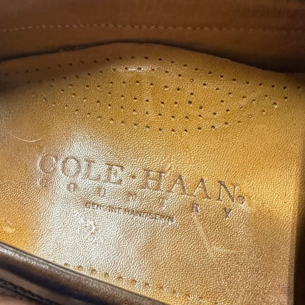 Cole Haan Country Mens 9.5 D Two Tone Croc Embossed Leather Penny Loafers 3118 - Picture 11 of 12